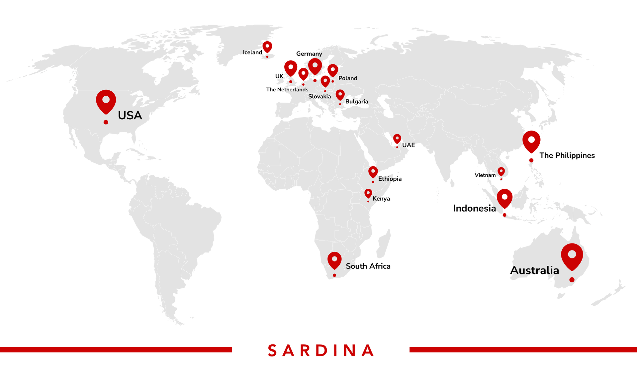Sardina Systems Marketplace provider map